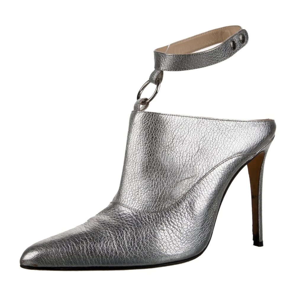 Altuzurra Silver Ankle Strap Heels Sz 40